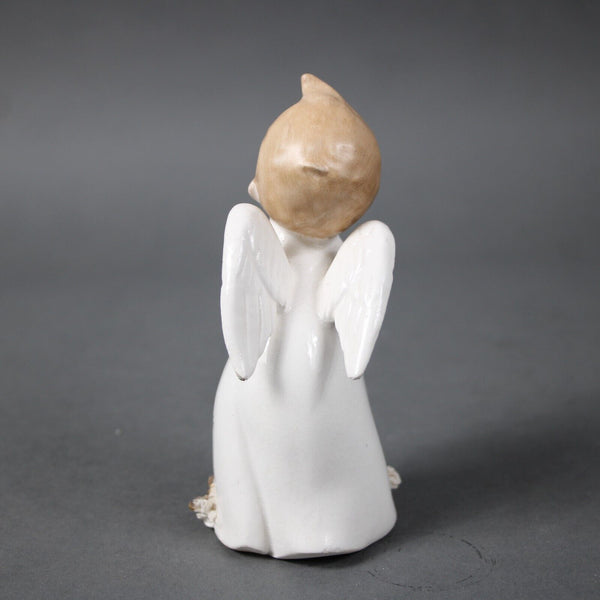 Japan Fine A White Gold Multi Fine Quality Japan 5" Angel Boy Kiss Figurine