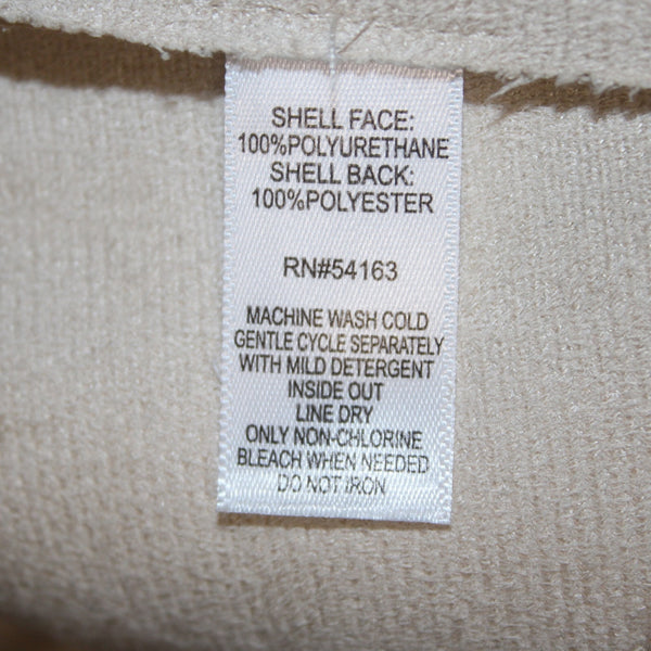 Marc New York Pant Sz M x 28 Cream Faux Leather Pull On 100% Polyurethane Pant