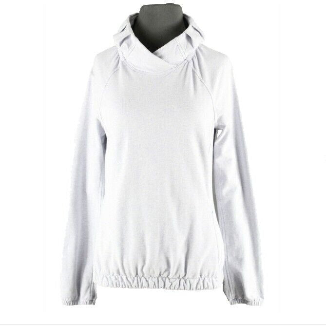 Lululemon Sz 4 Lt Lavender Pullover Standup Pleated Collar Cotton Blend Top