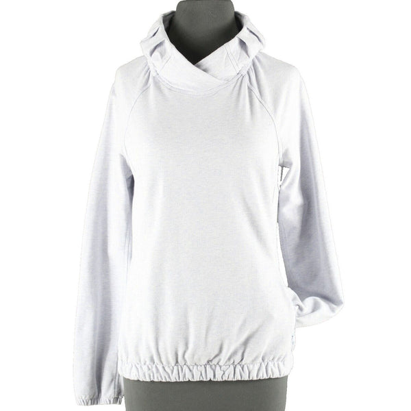 Lululemon Sz 4 Lt Lavender Pullover Standup Pleated Collar Cotton Blend Top
