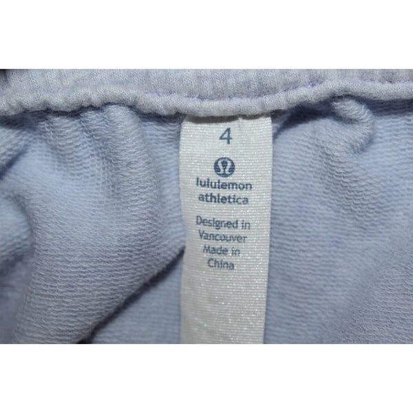Lululemon Sz 4 Lt Lavender Pullover Standup Pleated Collar Cotton Blend Top