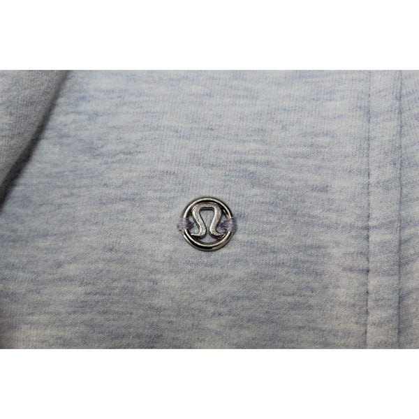 Lululemon Sz 4 Lt Lavender Pullover Standup Pleated Collar Cotton Blend Top