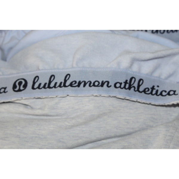 Lululemon Sz 4 Lt Lavender Pullover Standup Pleated Collar Cotton Blend Top