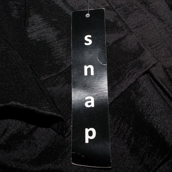 Snap NEW Sz 14W Black Lined One Shoulder Ruffle Bodycon Polyester Nylon Dress