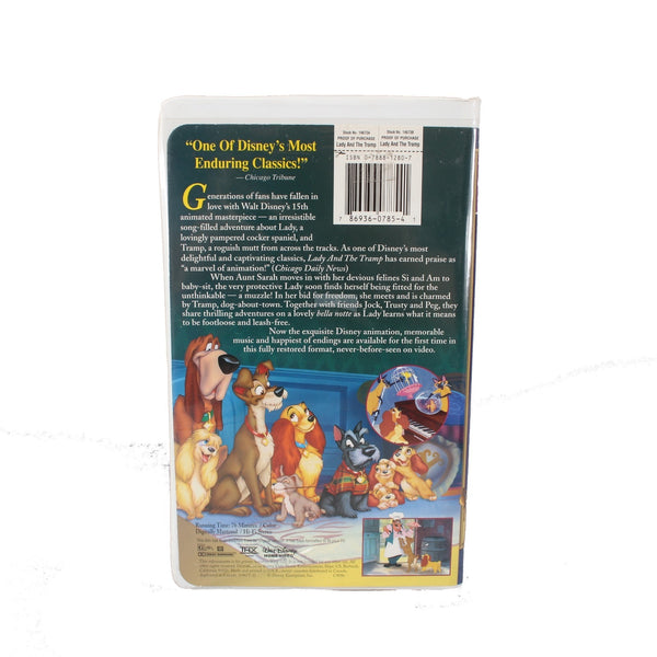 Disney VHS Master Piece Collection Lady And The Tramp Fully Restored VHS