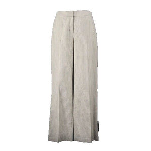 Liz Claiborne NEW $69 Audra Sz 12 x 32 Tan Cream 100% Cotton Striped Pant