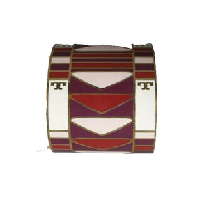 Tory Burch Goldtone Purple Burgundy Pink Cuff Bracelet