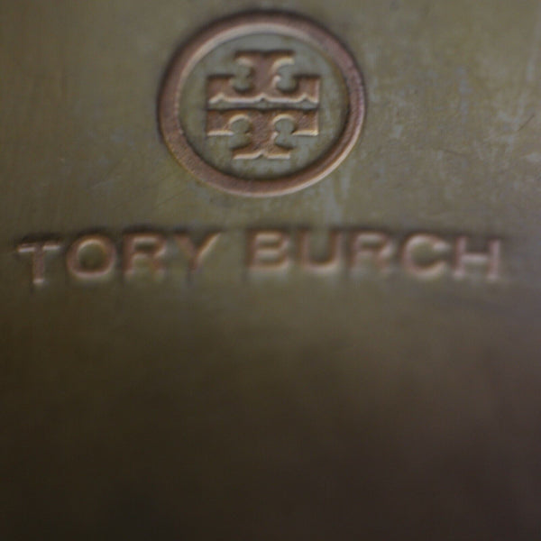 Tory Burch Goldtone Purple Burgundy Pink Cuff Bracelet
