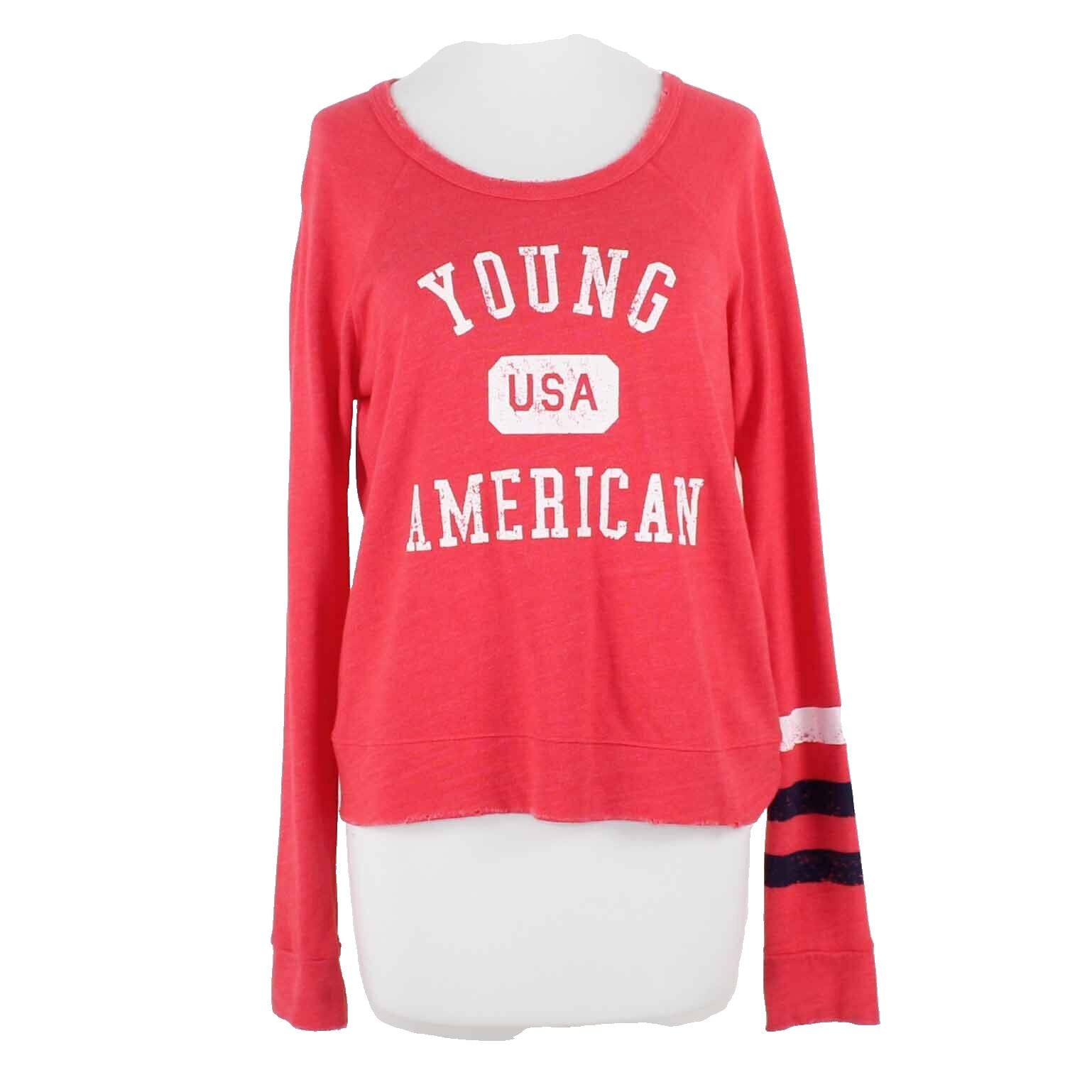 Sundry NEW Sz 1 Red White Blue Young American Cotton Blend Pullover Sweater