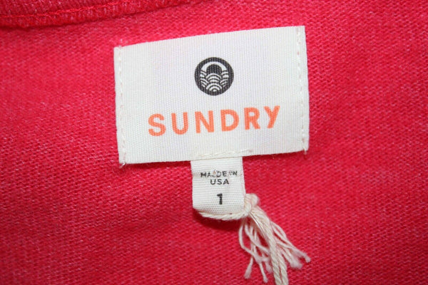 Sundry NEW Sz 1 Red White Blue Young American Cotton Blend Pullover Sweater