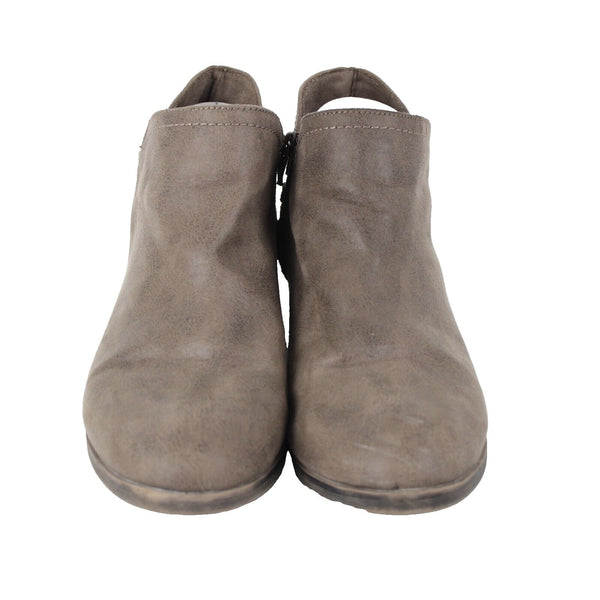 Sugar Sgr-Twinning Sz 9.5 M Brown Fabric Upper Man Made Sole 1.5" Ankle Booties
