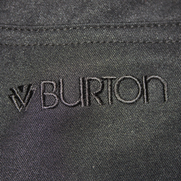 Burton The White Collection Sz XS x 32 Black Lined Pockets 100% Poly Ski  Pant