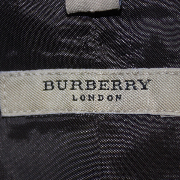 Burberry London Dress Sz 6 Gray Black Plaid Belted Lined Wool Nylon Dress