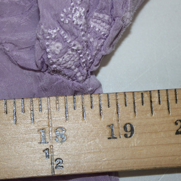 Johnny Was Sz M Lavender Purple Stars Embroidered Bohemian 3/4 Sleeve Rayon Top