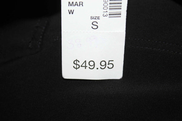 Roz & Ali NEW $50 Sz S Black Open Ruffle Detail Poly Spandex Jacket