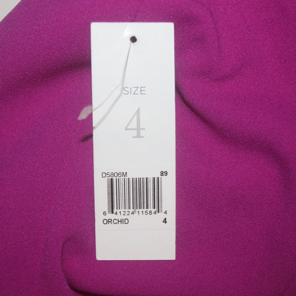 Donna Morgan Dress NEW Sz 4 Orchid Purple Cold Shoulder Polyester Spandex Dress