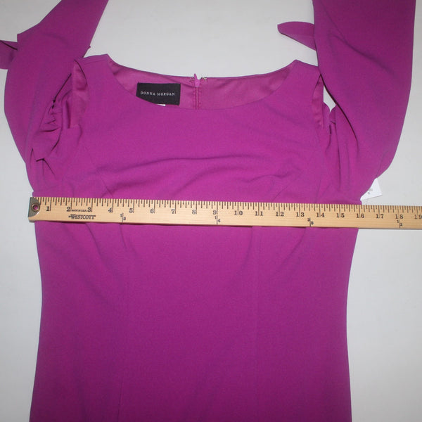 Donna Morgan Dress NEW Sz 4 Orchid Purple Cold Shoulder Polyester Spandex Dress