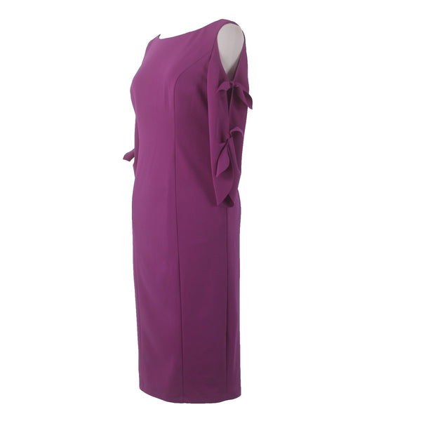 Donna Morgan Dress NEW Sz 4 Orchid Purple Cold Shoulder Polyester Spandex Dress