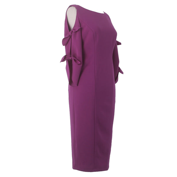 Donna Morgan Dress NEW Sz 4 Orchid Purple Cold Shoulder Polyester Spandex Dress