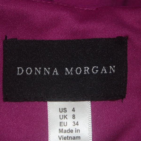 Donna Morgan Dress NEW Sz 4 Orchid Purple Cold Shoulder Polyester Spandex Dress