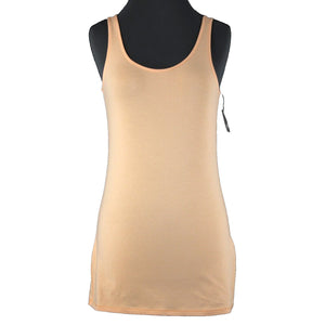 J Jill NEW $29 Long Perfect Tank Sz XS Bellini Orange Cotton Lycra Tank Top