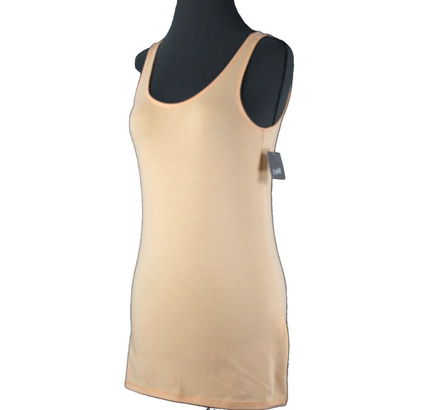 J Jill NEW $29 Long Perfect Tank Sz XS Bellini Orange Cotton Lycra Tank Top