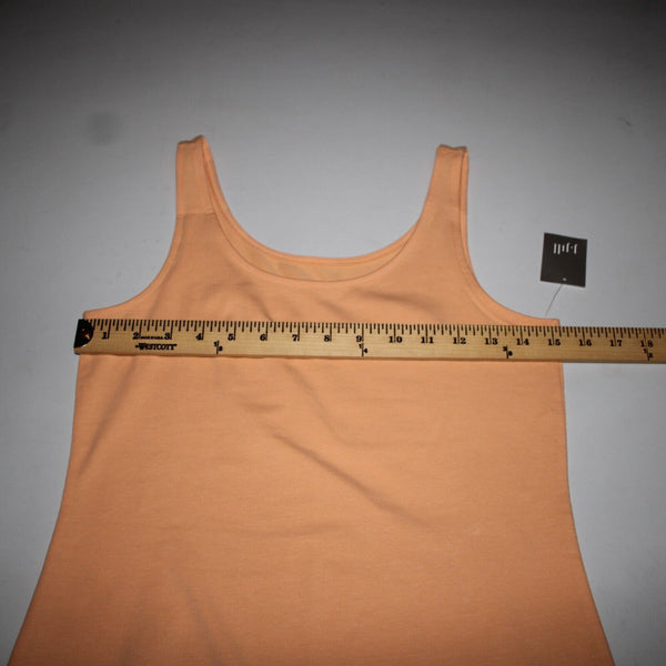 J Jill NEW $29 Long Perfect Tank Sz XS Bellini Orange Cotton Lycra Tank Top