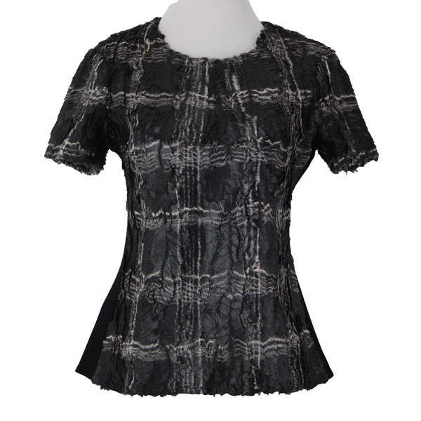 BCBG maxazria NEW $198 Tulum Sz S Black White Combo Eyelash 100% Polyester Top