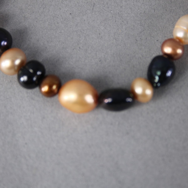 Pearl Bracelet Multi Color Freshwater Stringed Set Of 3 Pearls Bracelet
