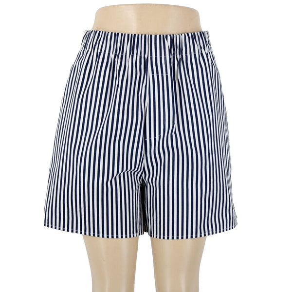 Banana Republic NEW $60 Sz XS Navy White Striped 100% Cotton Shorts