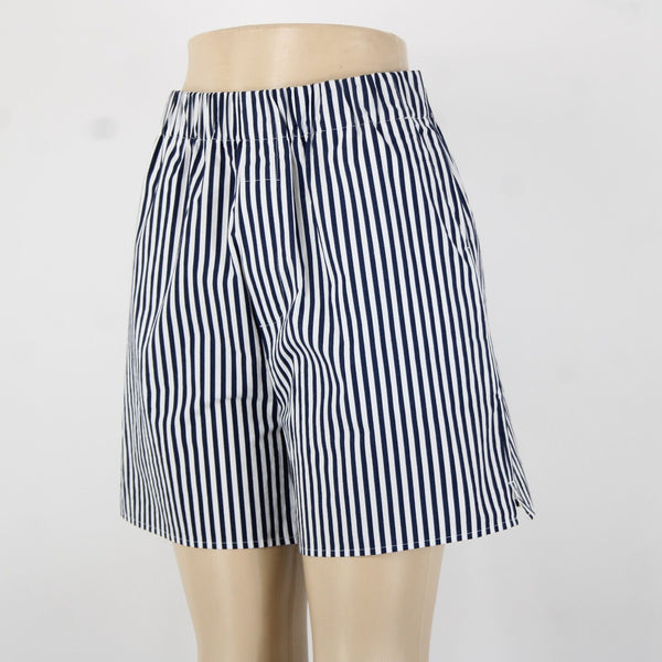 Banana Republic NEW $60 Sz XS Navy White Striped 100% Cotton Shorts