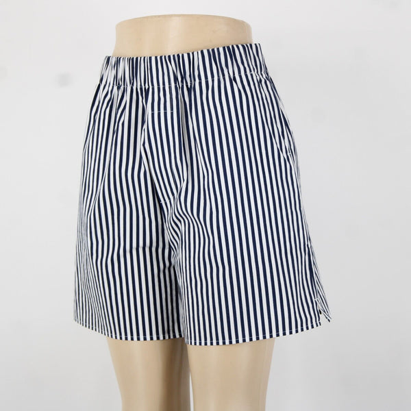 Banana Republic NEW $60 Sz XS Navy White Striped 100% Cotton Shorts