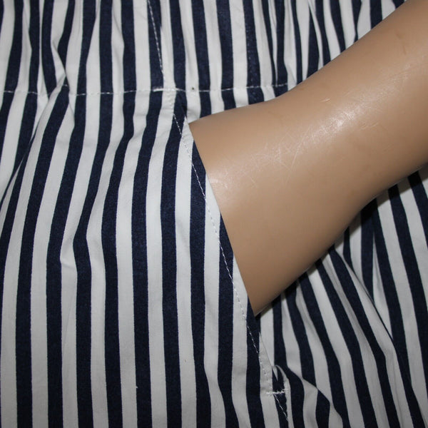 Banana Republic NEW $60 Sz XS Navy White Striped 100% Cotton Shorts