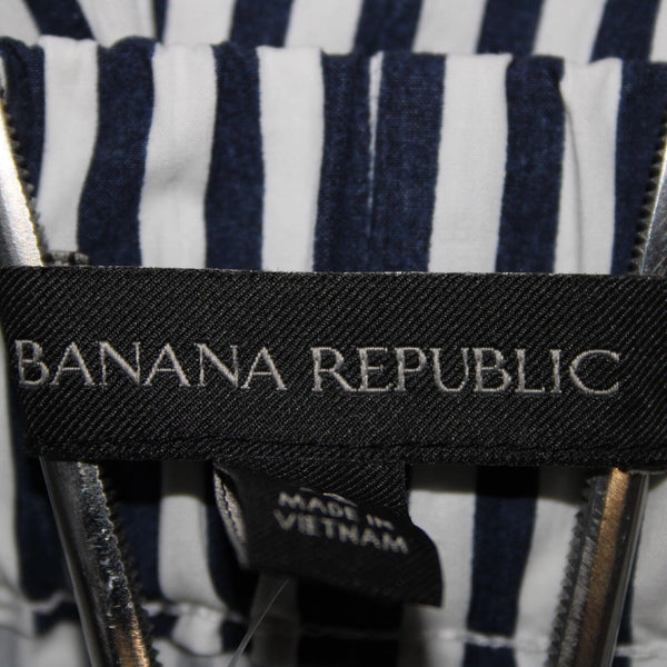 Banana Republic NEW $60 Sz XS Navy White Striped 100% Cotton Shorts