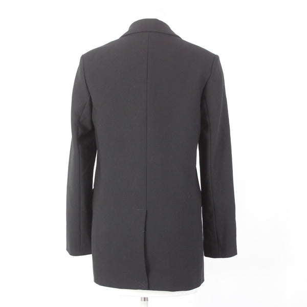 Maje Blazer Jacket NEW $445 Veste Sz 36 Black Faux Pockets Poly Viscose Jacket