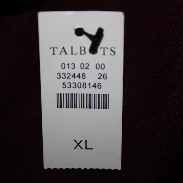 Talbots NEW Sz XL Burgundy Red Yellow Embroid New England Equestrian Club Top