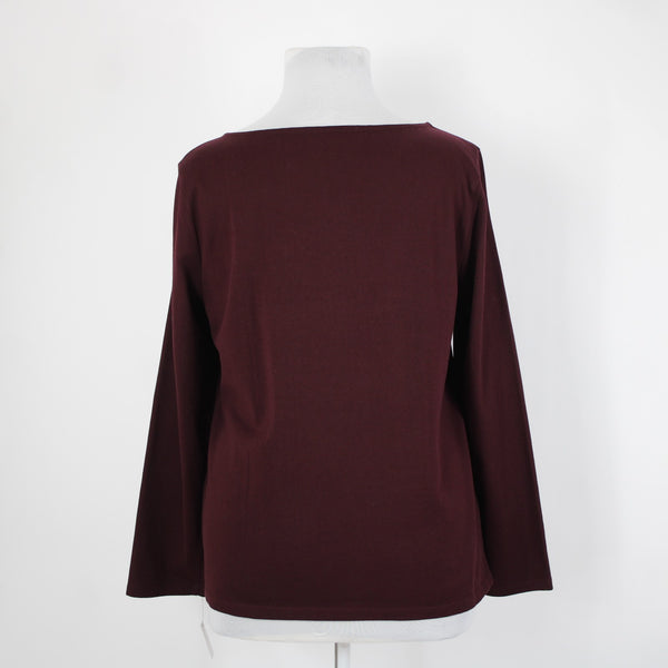 Talbots NEW Sz XL Burgundy Red Yellow Embroid New England Equestrian Club Top