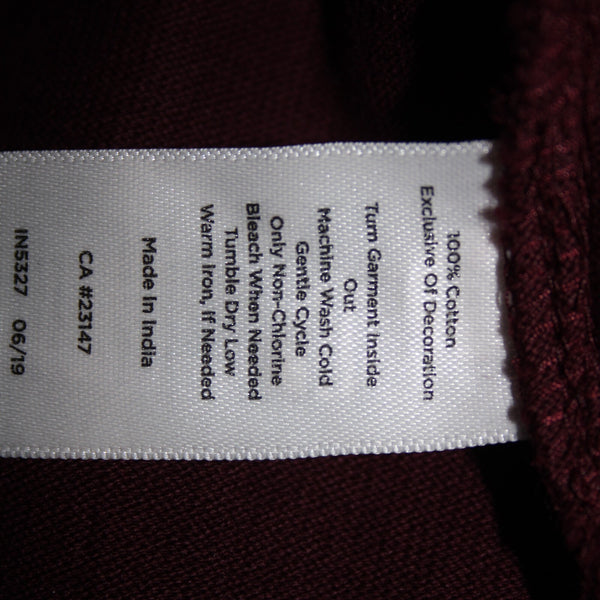 Talbots NEW Sz XL Burgundy Red Yellow Embroid New England Equestrian Club Top