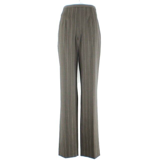 Worth NEW $328 Sz 8 X 32.5 Brown Red White Stripe Wool Blend Charlotte Pant