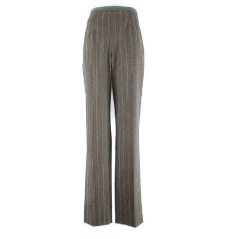 Worth NEW $328 Sz 8 X 32.5 Brown Red White Stripe Wool Blend Charlotte Pant