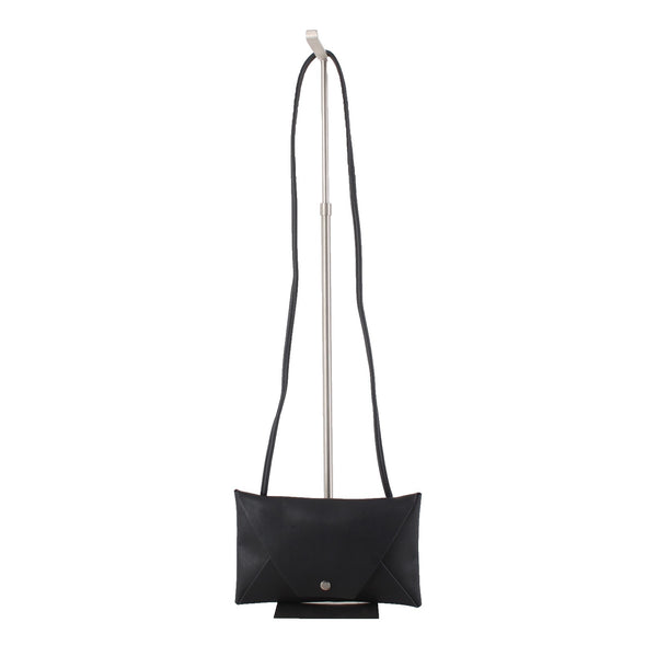 Mark Fran Purse 9 x 6 x 1 Black Envelope Shape AS IS Leather Crossbody Purse