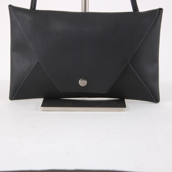 Mark Fran Purse 9 x 6 x 1 Black Envelope Shape AS IS Leather Crossbody Purse