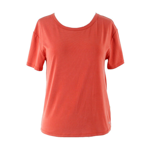 Joy Lab Sz XS Orange Open Twist Back Modal Poly Spandex Stretch Knit Top