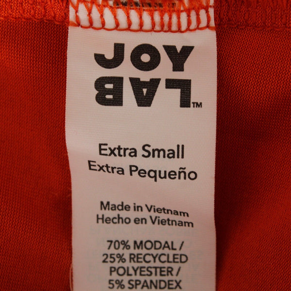 Joy Lab Sz XS Orange Open Twist Back Modal Poly Spandex Stretch Knit Top