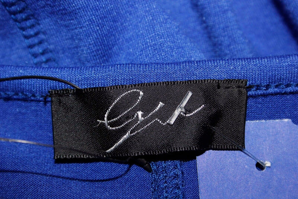Cyrus NEW $49 Sz XS Huafa Royal Blue Flowy Rayon Spandex Raw Hem Top