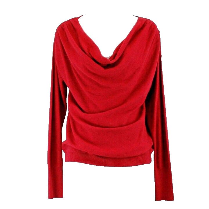 Moth NWT $78 Sz L Red Purple Speckled Cowl Cotton Blend Slouchy Sweater