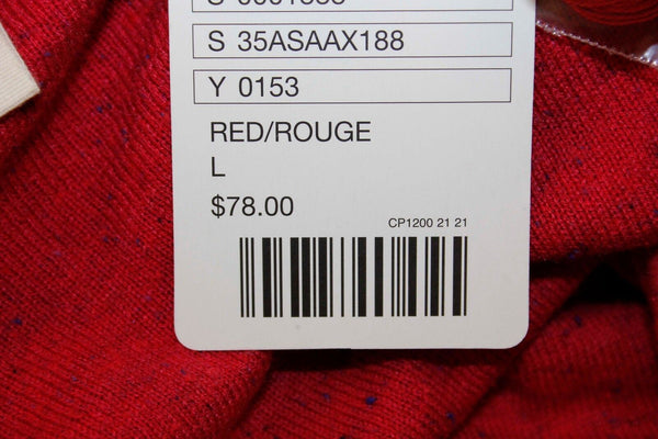 Moth NWT $78 Sz L Red Purple Speckled Cowl Cotton Blend Slouchy Sweater