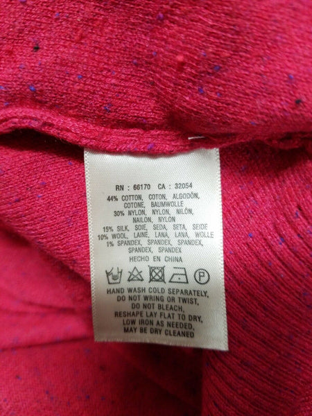 Moth NWT $78 Sz L Red Purple Speckled Cowl Cotton Blend Slouchy Sweater