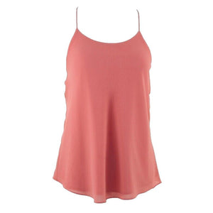 Naked Zebra Sz S Peach Racerback Layered 100% Polyester Top