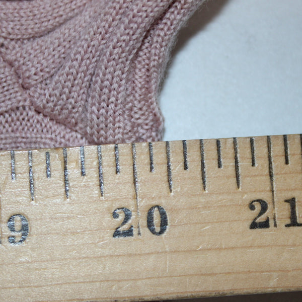 Eileen Fisher Sweater Sz L Pink Knit Ribbed 100% Extra Fine Merino Wool Sweater
